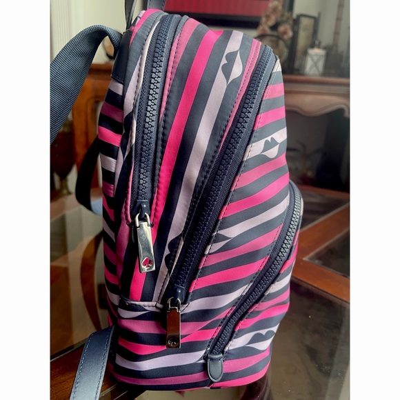 Kate Spade Karissa Set - Backpack, Wallet, Makeup Bag/Pencil Case - Striped lips - Picture 7 of 10